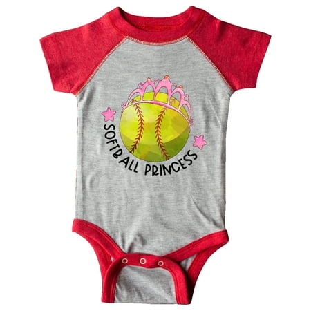 

Inktastic Softball Princess- Tiara Gift Baby Girl Bodysuit