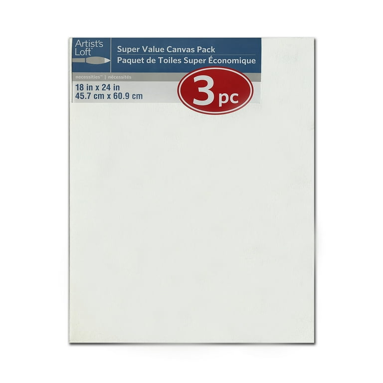 4 Packs: 6 ct. (24 total) 14 x 14 Super Value Pack Canvas by