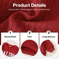 thumbnail image 2 of Actgleam Toddler Girls Boys Sweatshirts Winter Long Sleeve Crewneck Pullover Tops,Red,3-7Years, 2 of 10
