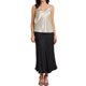 thumbnail image 2 of Camisón de satén sin mangas con cuello en cowl para mujer Inspire Chic, tirantes finos, top de verano de seda, 2XL Champagne, 2 of 6
