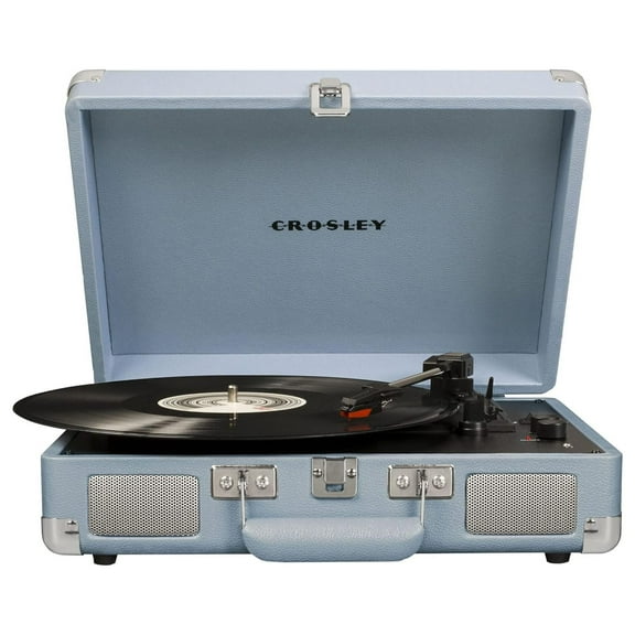 CR8005F-TN Cruiser Plus Vintage 3-Speed Bluetooth in/Out Suitcase Vinyl Record Player Turntable, Tourmaline
