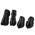 thumbnail image 2 of 4pcs Horse Leg Protector PU Shell Breathable Front Hind Horse Leg Boots for Any Weather ConditionsBlack L, 2 of 9