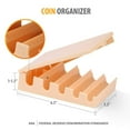 Coin Counters Tray & 4 ColorCoded Coin Sorters Tubes Bundled with 100