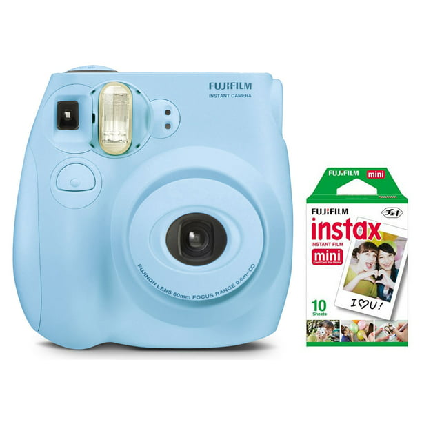 Echter gegevens vieren Fujifilm Instax Mini 7S Instant Camera (with 10-pack film) - Light Blue -  Walmart.com