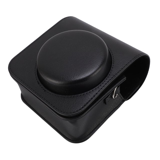 Protective Case Fit for Mini41 Instant Camera Litchi Pattern PU Leather Magnetic Flip Lid Retro Camera Bag with Shoulder Strap, PU Leather, Magnetic Closure
