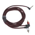 thumbnail image 2 of Conector macho de 90° 3,5 mm a cable de audio masculino 2RCA Cable de micrófono estéreo ABS para altavoz DVD, 2 of 8