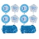 thumbnail image 1 of 10 globos de primer cumpleaños, colores brillantes y vivos, tema de primer cumpleaños, globo de feliz cumpleaños para fiesta de primer cumpleaños, azul, 1 of 14