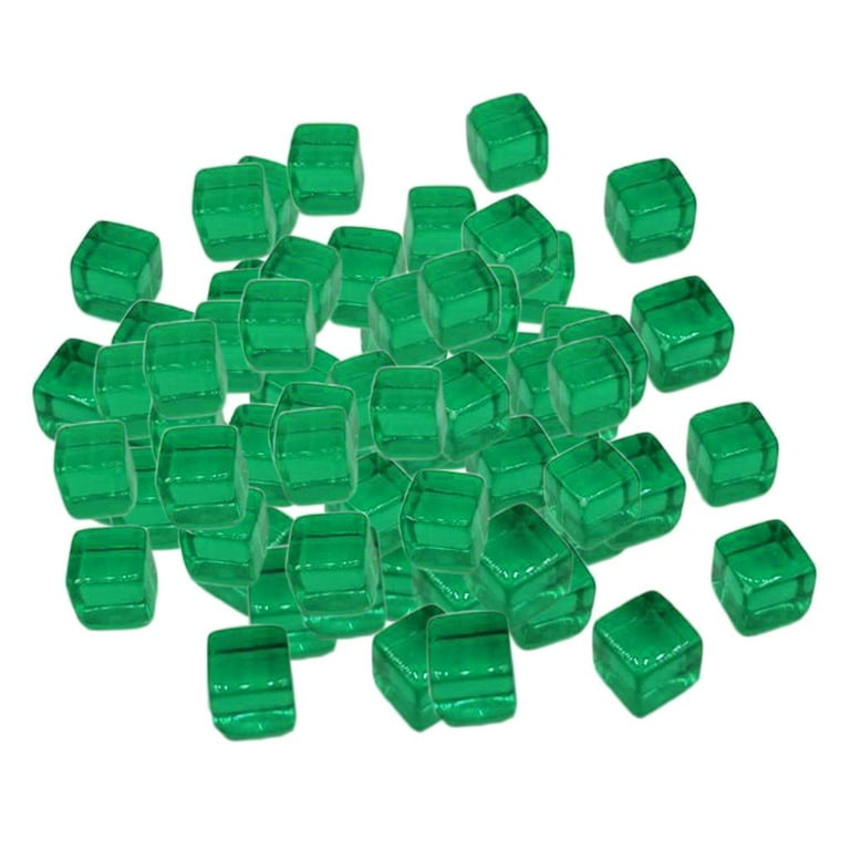 Solid Tumbled Acrylic Cube/Plexiglass Block - Transparent/Clear - 1 (Pack  of 10)