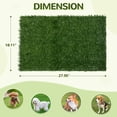 thumbnail image 3 of Pefilos 28" Grass Puppy Pee Pad for Dogs Reusable 3-Layer Training Potty Pad, Pet Toilet for Dog Housebreaking Supplies, 2 Piece Pack, Green, 3 of 7