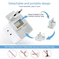 thumbnail image 4 of Adaptador de Viaje TESSAN Europeo Blanco con 3 Salidas CA y 3 Puertos USB para Europa, 4 of 6
