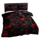 thumbnail image 1 of Precio sorpresa!Conjunto cómodo de microfibra cepillada súper suave con estampado periférico equipado con cierre de cremallera y dos fundas de almohada, 1 of 4