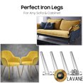 thumbnail image 2 of LAVANE 10 inch / 25cm Metal Furniture Legs, Set of 4 Mid Century Modern Iron Oblique Tapered Furniture Replacement Feet Gold for Home DIY Project Sofa Couch Cabinet Table Chair, 2 of 5