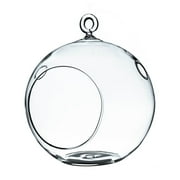 WGV Clear Hanging Glass Terrarium / Candle Holder - 5" Wide x 6" Height, Good quality Terrarium - 1 Pc
