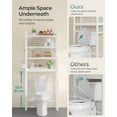 thumbnail image 2 of 4-Tier Over The Toilet Storage Bamboo Over Toilet Shelf Bathroom Storage Organizer with Adjustable Shelf, White, 2 of 8