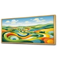 thumbnail image 2 of Designart "Modern Farm Horizon Bold and Bright I" Extra Large Landscapes Framed Wall Art - Traditional Green Meadow Living Room Framed Canvas Art, 2 of 6