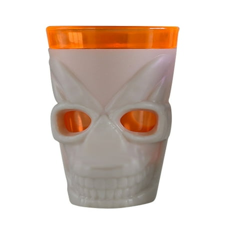 

HAPPY TIME Party Decoration Halloween Decoration Head Wine Cup Wine Glass for Halloween Perfect Multicolor LED Glowing Wine Drinking Tumblers for Festive Gatherings Event & Party Orange