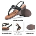 thumbnail image 3 of Ataiwee Women's Flat Slide Sandals - Classic T-strap Ankle Strap Comfort Thong Flat Summer Sandals., 3 of 8