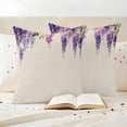 thumbnail image 3 of Spring Lavender Pillow Covers 2 Pack Watercolor Purple Floral Pillowcase Waterproof Outdoor Throw Pillow Cover for Patio Garden Square Cushion 16”x16”, 3 of 9