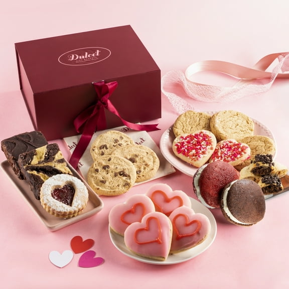 Dulcet Gift Baskets Valentine's Day full of love Elegant Gourmet handsome Gift Basket