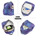 thumbnail image 5 of JIALIOU Mini Backpack Purse for Women Quilted Casual Daypack Small Travel Shoulder Bag, Purples Blues Space Galaxy, 5 of 7