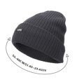 thumbnail image 4 of footful Adult Knit Beanie Warm Mens Cold Weather Cotton Slouchy Caps Winter Grey, 4 of 4