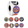 thumbnail image 1 of Halloween Sticker, Halloween Sticker Roll, Pumpkin Sticker, Round Sticker Paper Bag Gift Decor, 1 of 5