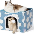 thumbnail image 2 of Pet Resting Hideaway Bed House Condo Plush for Small Large Pet Warm Bed Nest for Dogs Cats Cave Plush, 2 of 8