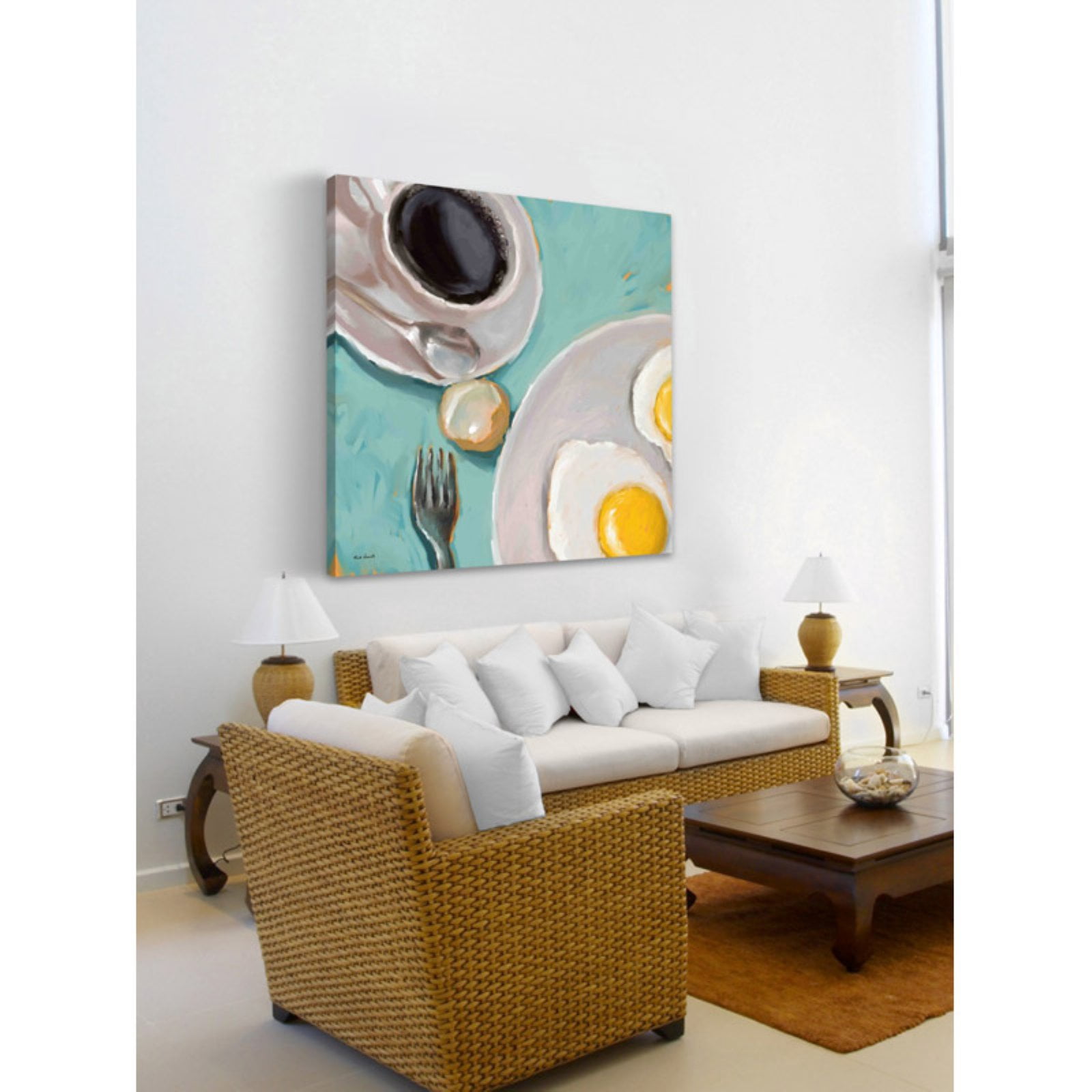 Marmont Hill "Breakfast" by Rick Novak Painting Print on Wrapped Canvas