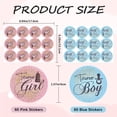 thumbnail image 2 of 120Pcs Gender Reveal Stickers Gold Stamping Round Dot Paper Label 1.57Inch Gold Glitter Team Boy Baby Shower Decals, 2 of 6