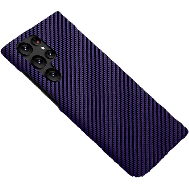 Funda delgada de fibra de carbono para Samsung Galaxy S23/S22, lente todo incluido, cubierta de teléfono a prueba de golpes, soporte de carga inalámbrica Fivean unisex