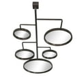 thumbnail image 2 of Saltoro Sherpi Round Metal Frame Wall Mirror with Branched Design, Black, 2 of 2