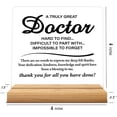 thumbnail image 3 of Best Doctor Gift, Doctor Gifts For Men Women, Appreciation Gifts For Doctor, A Truly Great Doctor Is Hard To Find Acrylic Desk Sign Decor, 3 of 6