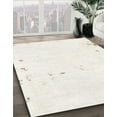 thumbnail image 2 of Ahgly Company Indoor Round Abstract White Gold Solid Area Rugs, 6' Round, 2 of 6