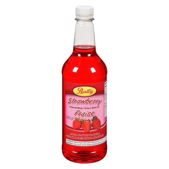 Sirop à saveur de fraise Purity 750 ml