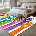 thumbnail image 4 of Cartoon Colorful Hands Large Area Rugs 8x10 ft Cute Watercolor Hands with Love Heart Washable Rug Non Slip Indoor Carpet Absorbent Floor Mat for Living Room Bedroom Dining Room, 4 of 9