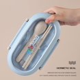 thumbnail image 3 of Bento Lunch Box, Bento Lunch Box for Kids Portable Lunch Container with Chopsticks and Spoons, Suitable for Microwave and Dishwasher, Food Storage,Yellow, 3 of 8