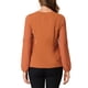 thumbnail image 3 of INSPIRAR CHIC Blusa de gasa para mujer con cuello de ojal, mangas de patchwork, elegante top de trabajo M Naranja, 3 of 8