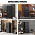 thumbnail image 4 of 10-12 Gun Safe with LCD Screen and Silent Mode, Unassembled Gun Safe for Home Guns and Shotguns with 3 Magnetic Gun Slots and 3 Metal Storage Box, 4 of 6