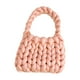 thumbnail image 3 of Bolso de crochet para mujer, bolso de compras para mujer, bolso de mano tejido, cartera de punto rosa, 3 of 9