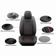 thumbnail image 3 of Car Seat Covers Full Set Fit for Honda CR-V 2000-2025, Premium Faux Leather Car Seat Protector,Breathable Anti-Slip Full Wrapping Edge Seat Covers(BlackRed,Full Set), 3 of 8