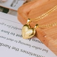 thumbnail image 5 of 2Pcs Engraved Love Heart Couple Matching Pendant Necklace Set Adjustable Link Chain Peach Pinky Promise Necklace for Women Men Lover Jewelry Birthday Graduation Gift, 5 of 5