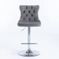 thumbnail image 4 of UWR-Nite Swivel Bar Stools Set of 2, Velvet Adjustable Barstool High Back Upholstered Modern Barstools Tufted Bar Stool Chairs for Dining Room/Home Bar/Kitchen, 4 of 7