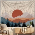 thumbnail image 6 of Boho Bohemian Tapestry Wall Hanging Sunset Mountain Tapestries for Bedroom Forest Tree Tapestry for Home Decor 60Wx79L, 6 of 6