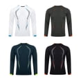 thumbnail image 4 of Sunloudy Hombres Camisa Deportiva, Cuello Redondo Manga Larga Elástico Secado rápido Tops Fitness Running Ropa Casual Sunloudy moda, 4 of 4