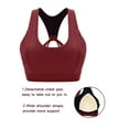 thumbnail image 6 of FUTATA Women's Yoga Bras Criss Cross Back Sports Bras Padded Longline Seamless Push Up Running Workout Bras Activewear Tops,4 Colors, 6 of 7