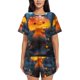 thumbnail image 1 of Fotbe Glowing Mushroom In Forest Conjunto de Pijama Estampado para Mujer, 2 Piezas, Ropa de Dormir con Camiseta de Manga Corta y Shorts Suaves-4X-Large, 1 of 6