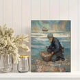 thumbnail image 2 of Girl in Front of Huge Wave Canvas Print, Wall Art for Living Room Bedroom Office Hotel Cafe Hallway, 2 of 8