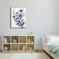 thumbnail image 4 of COMIO Modern Blue Floral Painting Canvas Print with Gold Frame, 12x16in / 16x20in 16x20in, 4 of 4