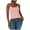 Pink, variant on Womens Tank Tops Elastic Inner Layer Solid Thin Chest Pad Straps Vest Black Basic Cami Shirts L