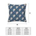 thumbnail image 2 of Throw Pillow Covers, Astronaut Corgi Dog Soft Square Pillow Cases with Invisible Zipper for Couch Bed Sofa, Farmhouse Fall Home Decor 16"x16", 2 of 7